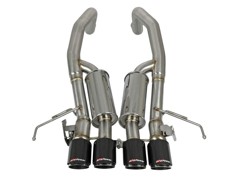 aFe MACHForce XP Axle Back 304SS Exhaust w/ Carbon Fiber Tips 15-19 Chevy Corvette Z06 49-34082-1C 49-34082-1C Photo - Unmounted