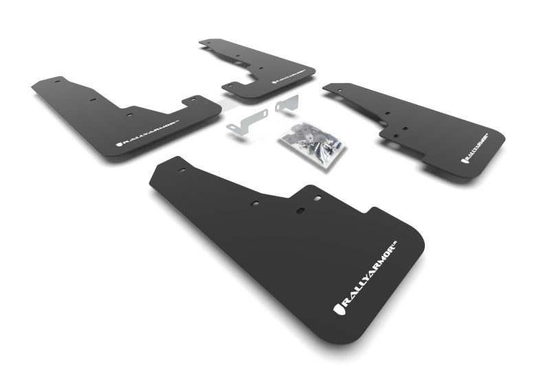 Rally Armor 16-22 Dodge Durango GT / RT / SRT / SXT Black UR Mud Flap White Logo MF55-UR-BLK/WH MF55-UR-BLK/WH Photo - Primary