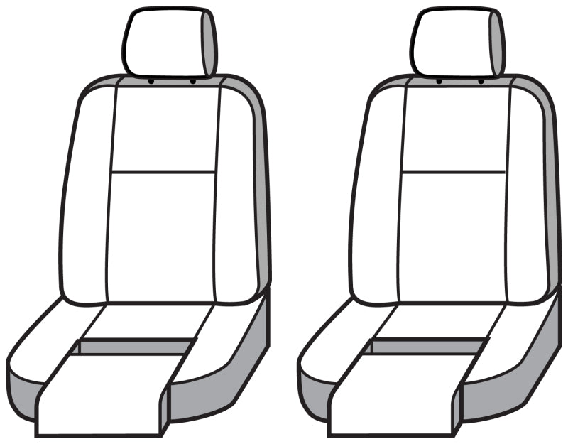 Covercraft 22-23 Jeep Grand Wagoneer (w/o Headrest) Polycotton SeatSaver Front Seat Covers - Gravel SSC3505CAGY SSC3505CAGY Photo - out of package