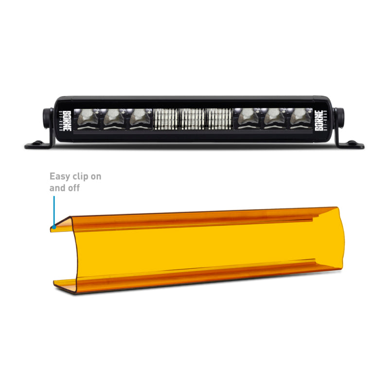 Borne Off-Road Light Bar Cover Single Row 10in Amber BNLT-COV-SS10YL BNLT-COV-SS10YL Photo - Primary