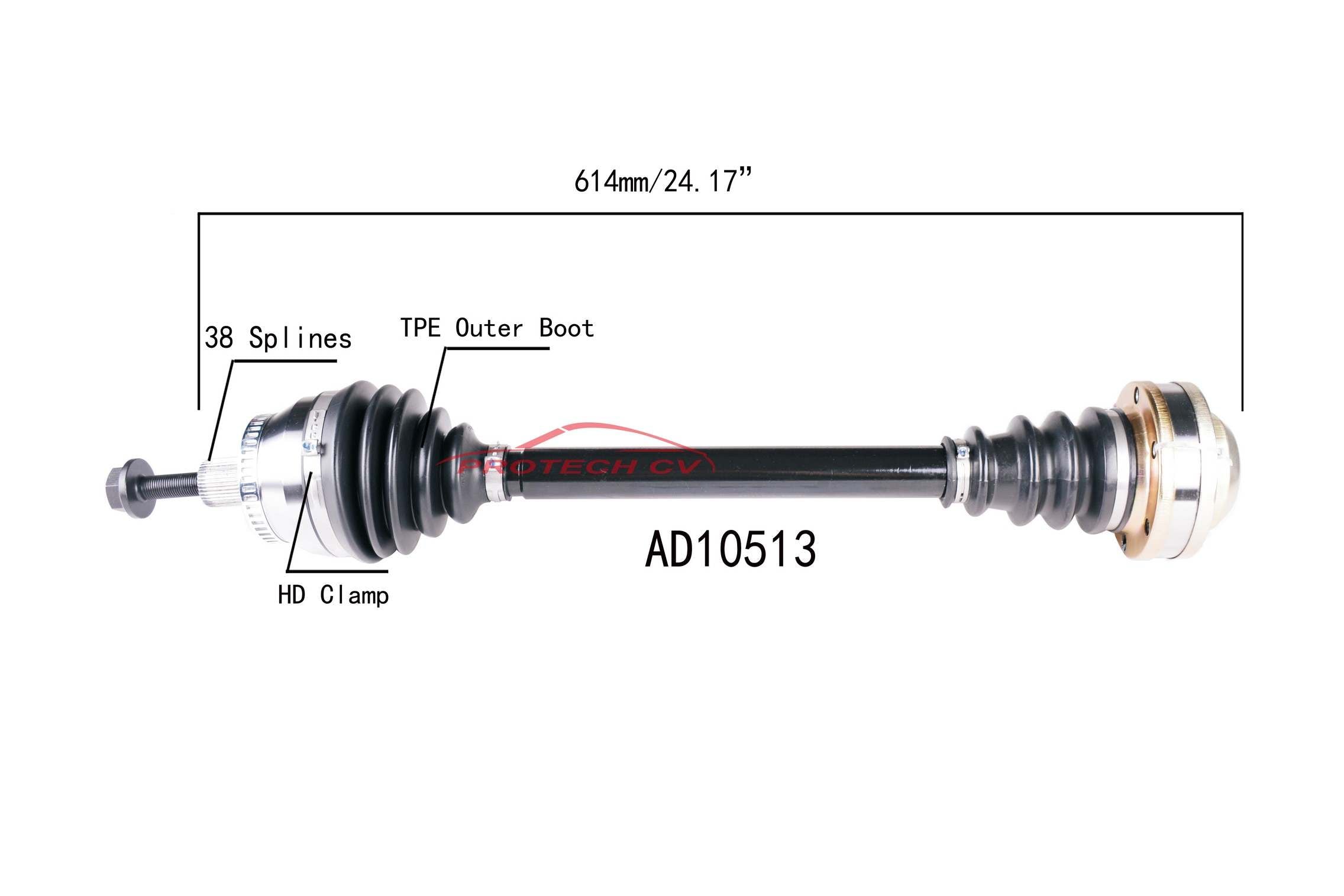 Protech CV **SUPER-DUTY SERIES** TPE BOOT EQUIPPED** AD10513