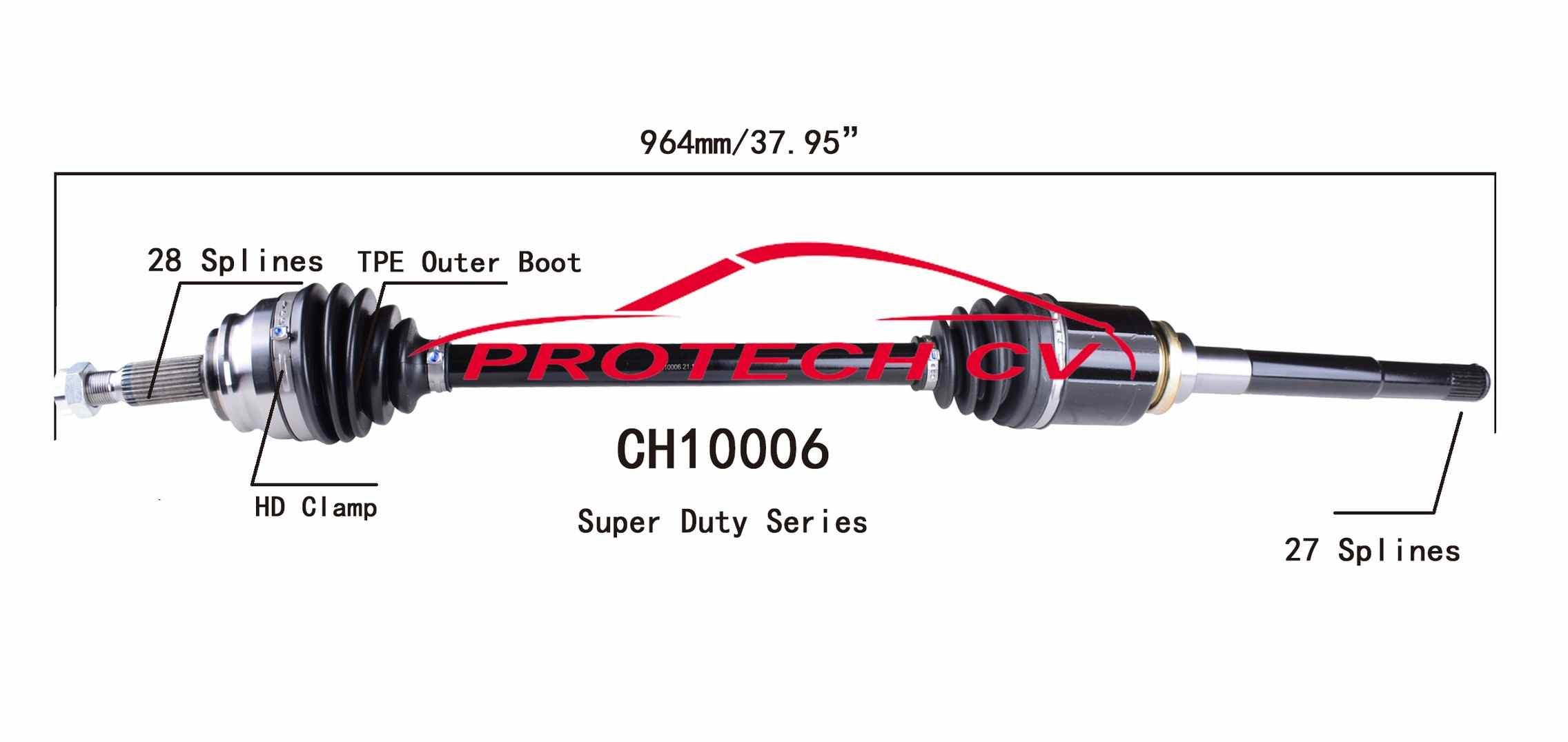 Protech CV CV Axle Assembly CH10006