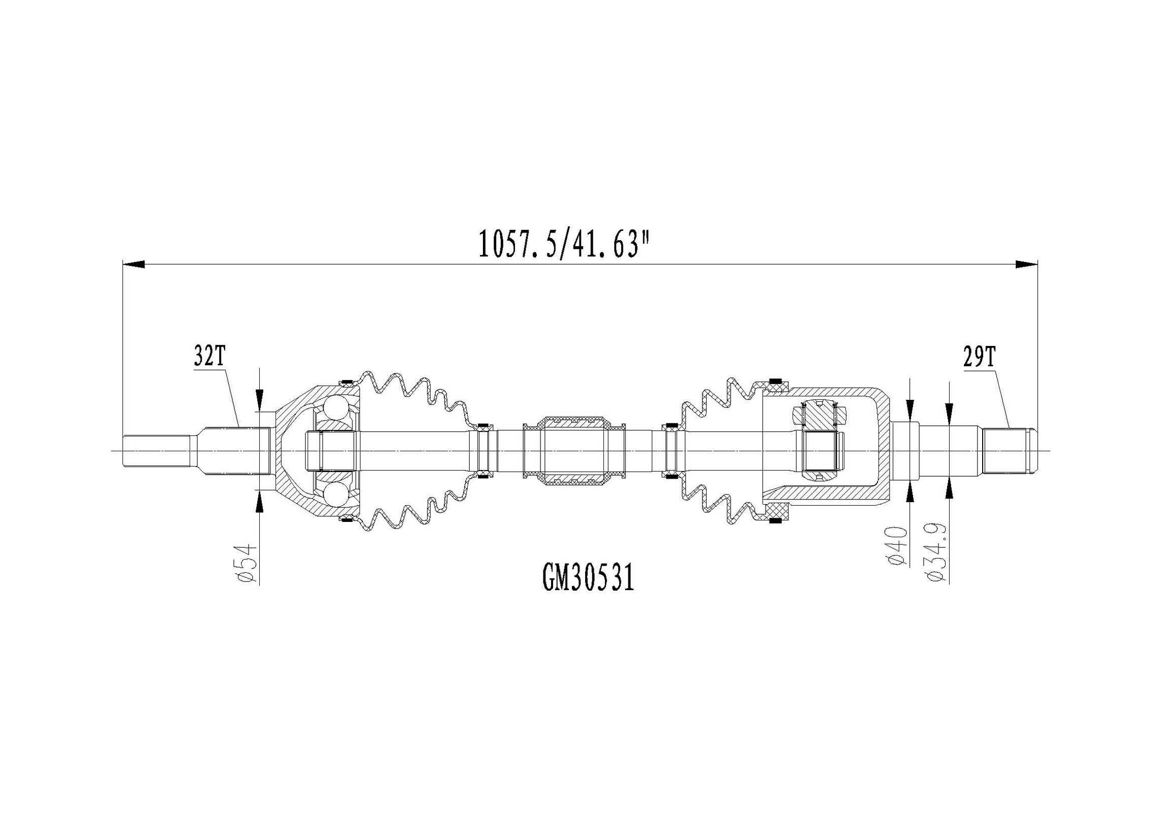 Protech CV **SUPER-DUTY SERIES** TPE BOOT EQUIPPED** GM30531