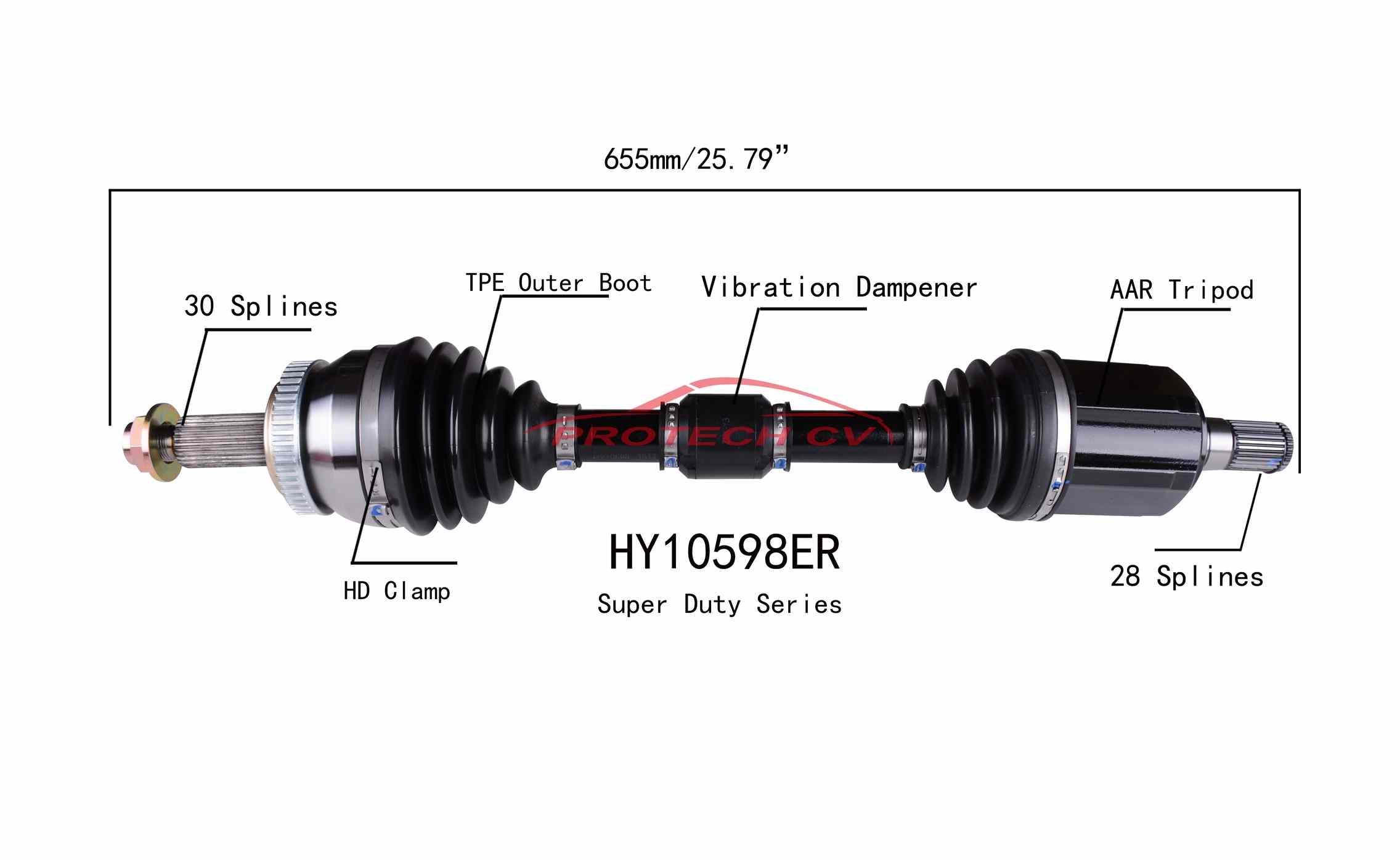 Protech CV **SUPER-DUTY SERIES** TPE BOOT EQUIPPED** HY10598ER