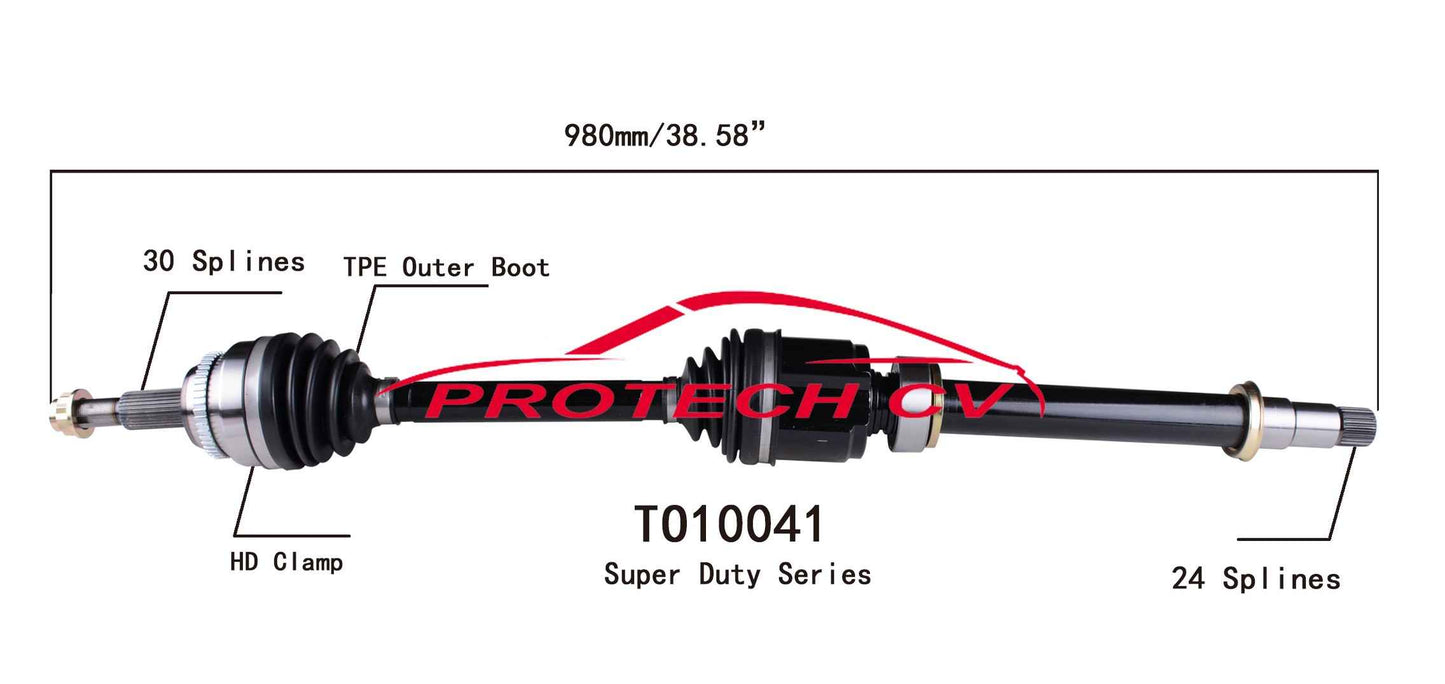 Protech CV CV Axle Assembly TO10041
