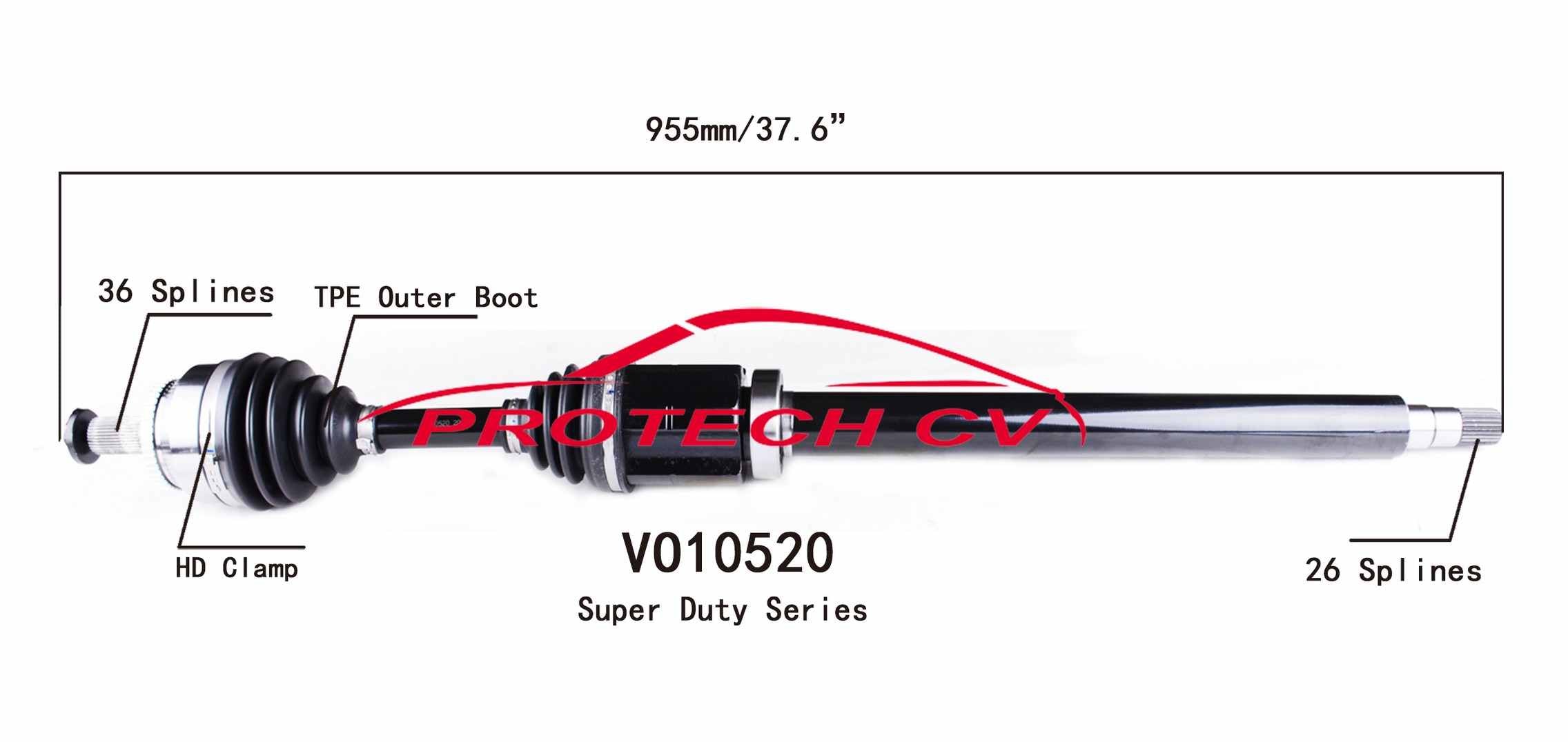 Protech CV **SUPER-DUTY SERIES** TPE BOOT EQUIPPED** VO10520