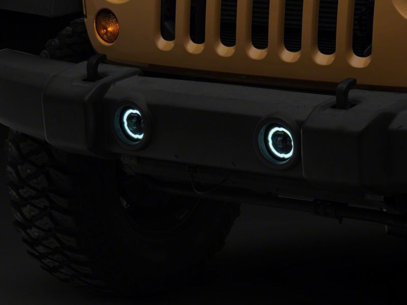 Raxiom 18-23 Jeep Wrangler JL Axial Series Angel Eye LED Fog Lights J177415 J177415 Photo - Close Up