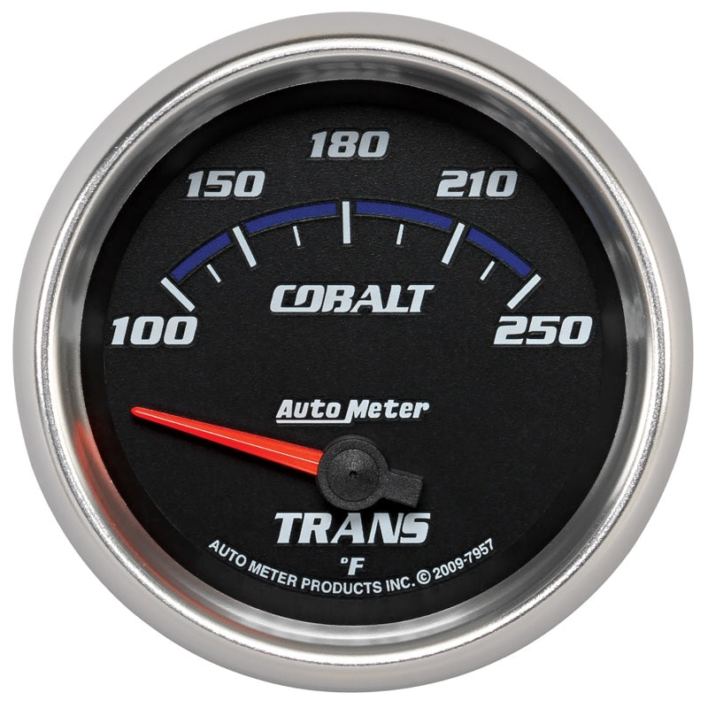 Autometer Gauge, Transmission Temp, 2 5/8", 100-250 Deg. F, Electric, Cobalt 7957 Photo - Primary