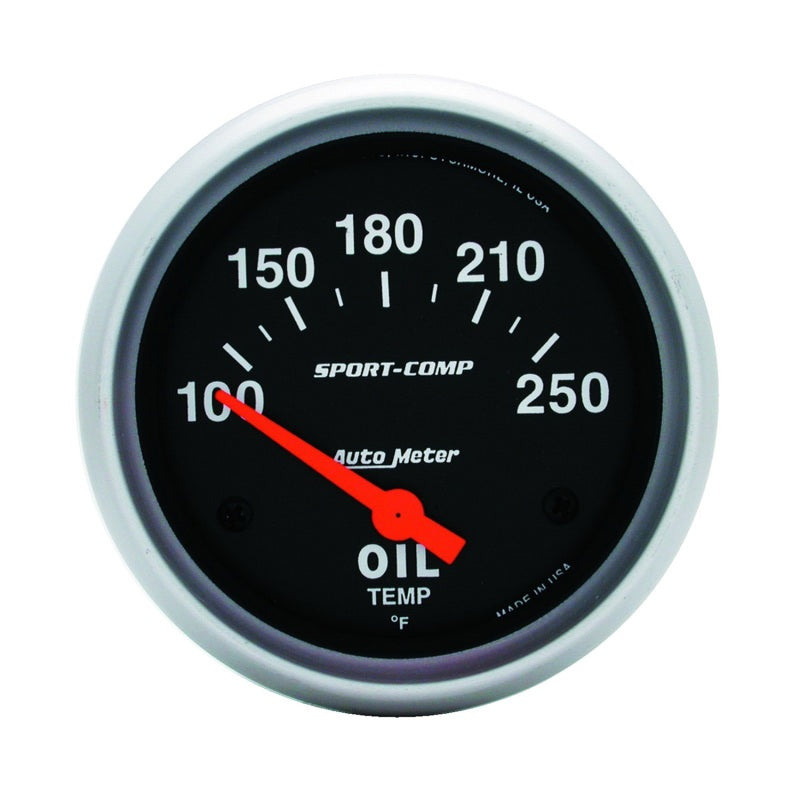 Autometer Gauge, Oil Temp, 2 5/8", 100-250 Deg F, Electric, Sport-Comp 3542 Photo - Primary