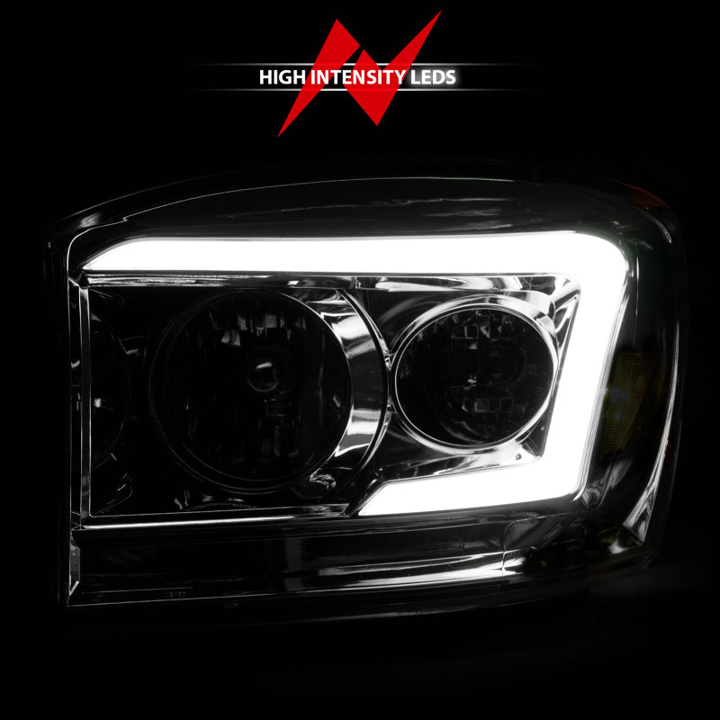 Anzo 06-09 Dodge RAM 1500/2500/3500 Headlights Chrome Housing/Clear Lens (w/ Light Bars) 111525 111525 User 5