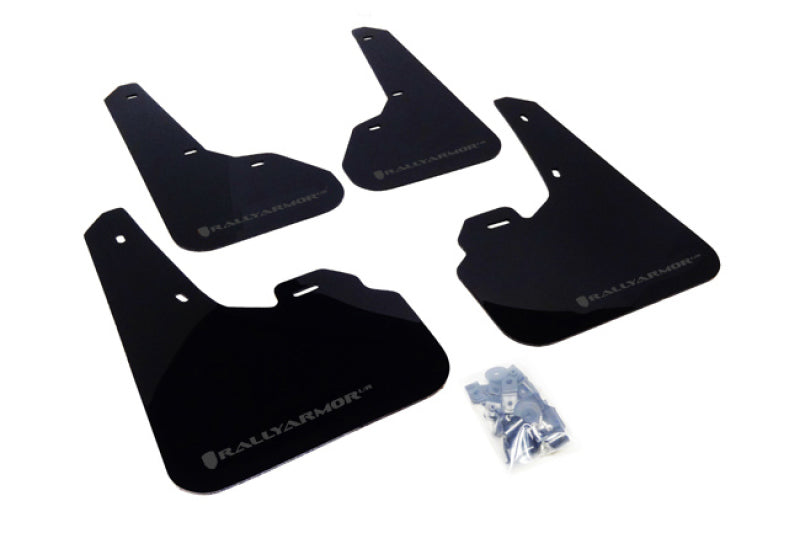 Rally Armor 2010-13 Mazda3/Spd3 Mud flap Grey Logo MF17-UR-BLK/GRY Photo - Primary
