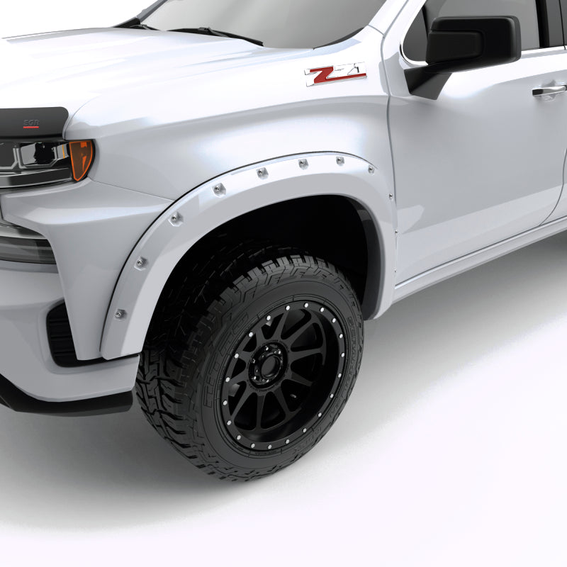 EGR 2023+ Chevrolet Silverado 1500 Bolt-On Look Fender Flares - Summit White (Set of4) 791654-GAZ 791654-GAZ Photo - Close Up