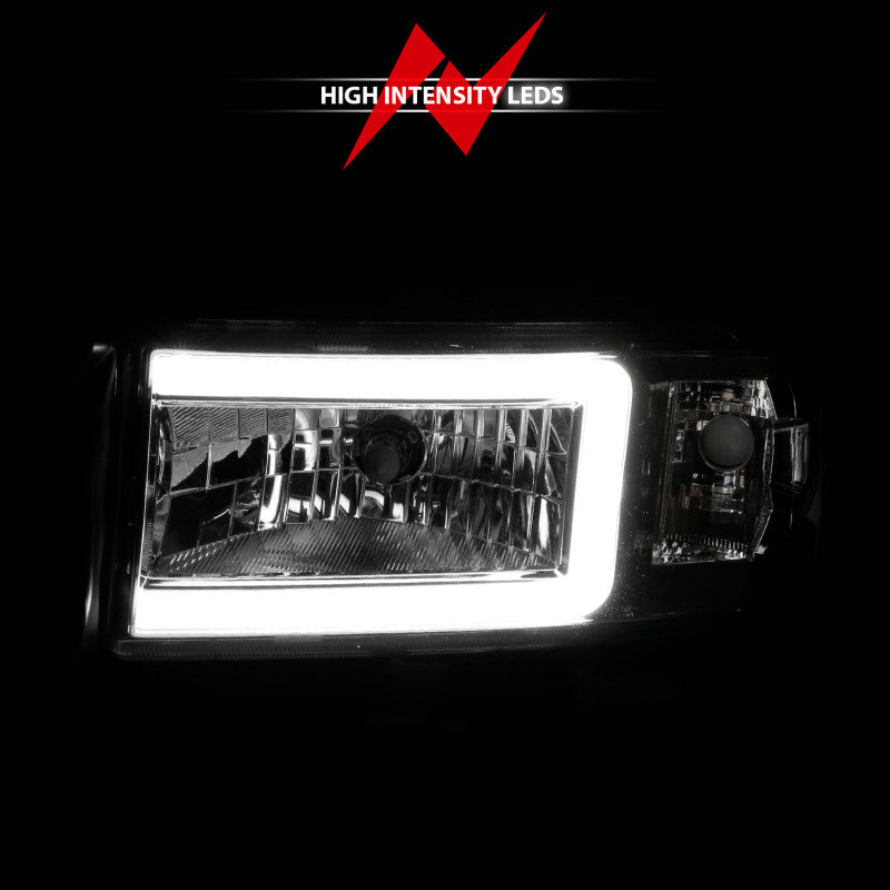 ANZO 94-02 Dodge RAM Crystal Headlight - w/ Light Bar Chrome Housing 111555 111555 User 5