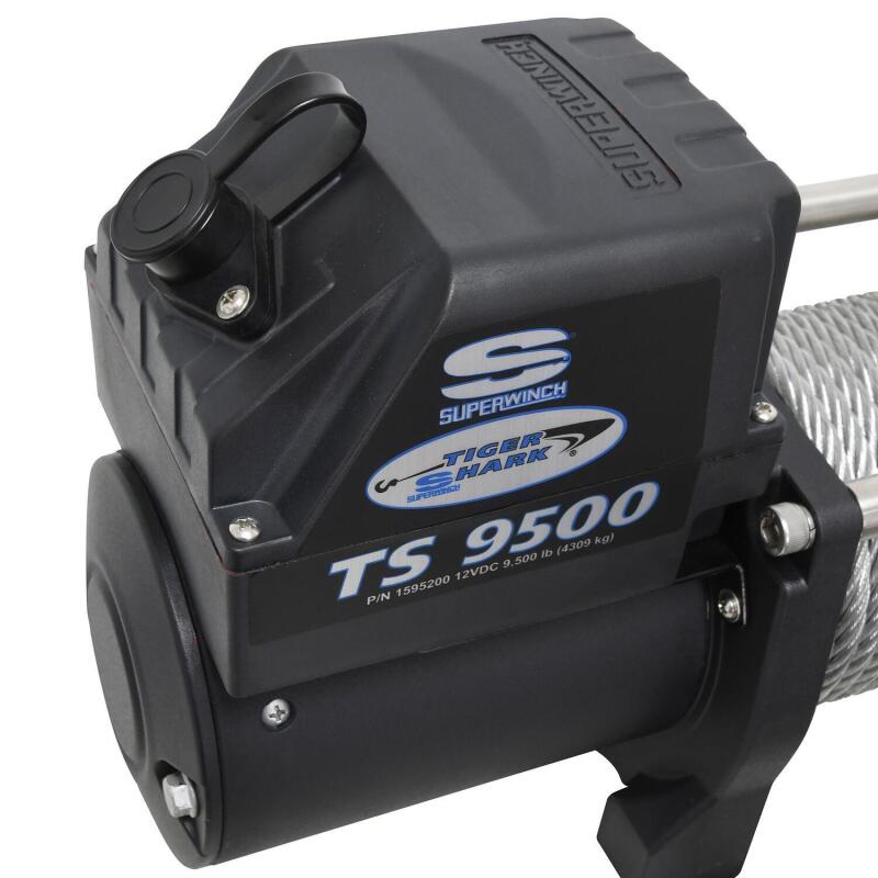 Superwinch 9500 LBS 12 VDC 11/32in x 95ft Steel Rope Tiger Shark 9500 Winch 1595200 1595200 Photo - Close Up
