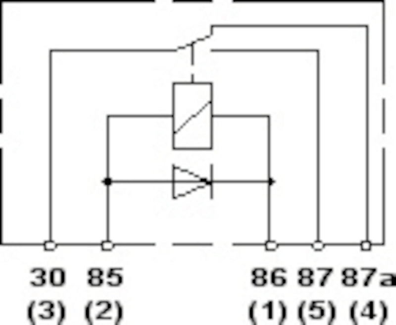 Hella Relay 12V 20/40A Spdt Dio 007794047 007794047 Technical Drawing