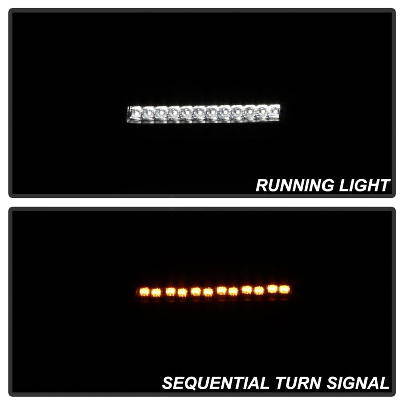 Spyder Jeep Wrangler 2018-2019 (Halogen Model Only) LED Front Bumper Lights - Seq. Signal - Black 5086785 5086785 Photo - Unmounted