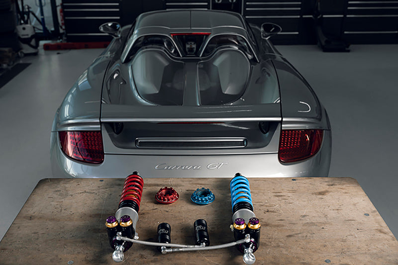 KW 04-05 Porsche Carrera GT Special Edition HLS4 V5 Coilover Kit w/ Red & Blue Springs 3097140A 3097140A User 4