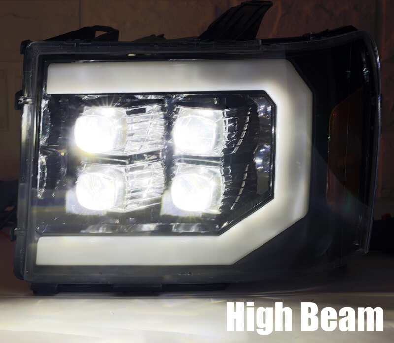 AlphaRex 07-13 GMC 1500HD NOVA LED Proj Headlight Plank Style Gloss Blk w/Activ Light/Seq Signal/DRL 880609 880609 User 5