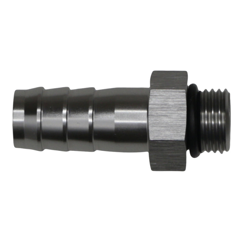 DeatschWerks 6AN ORB Male to 1/2in Male Triple Barb Fitting (Incl O-Ring) - Anodized DW Titanium 6-02-0511 6-02-0511 Photo - Primary