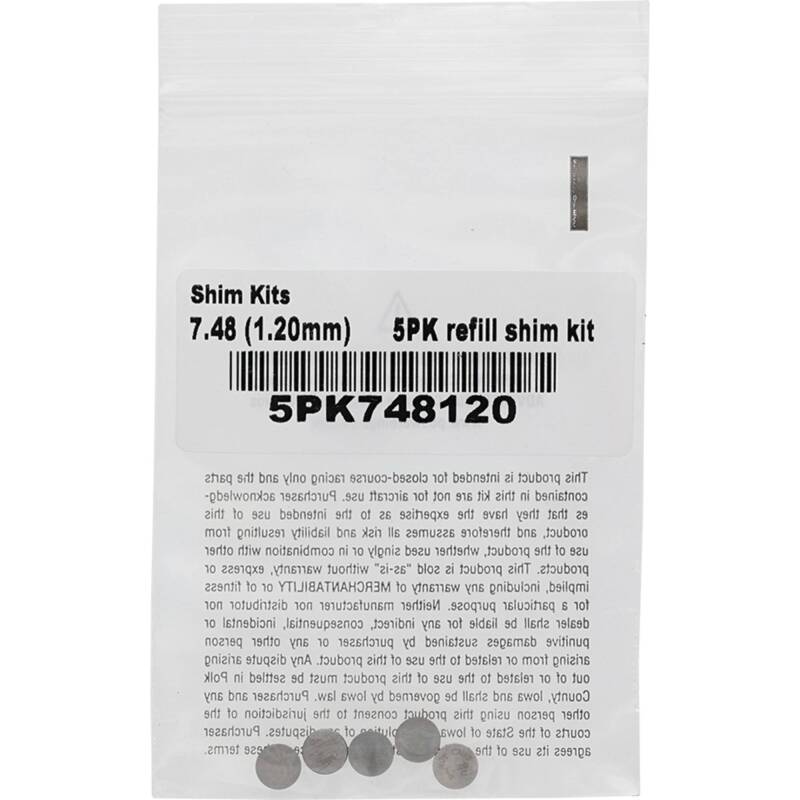 Hot Cams 07-16 CRF 150 R/2016 CRF 150 RB Big Wheel 1.200mm Shim Kit - 5 Pack 5PK748120 5PK748120 Photo - Primary