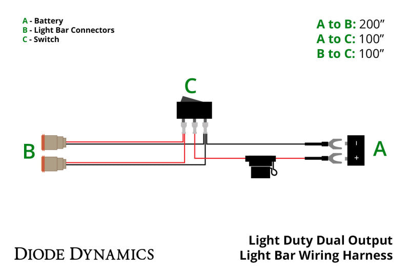 Diode Dynamics Light Duty Dual Output Light Bar Wiring Harness DD4033 DD4033 User 3
