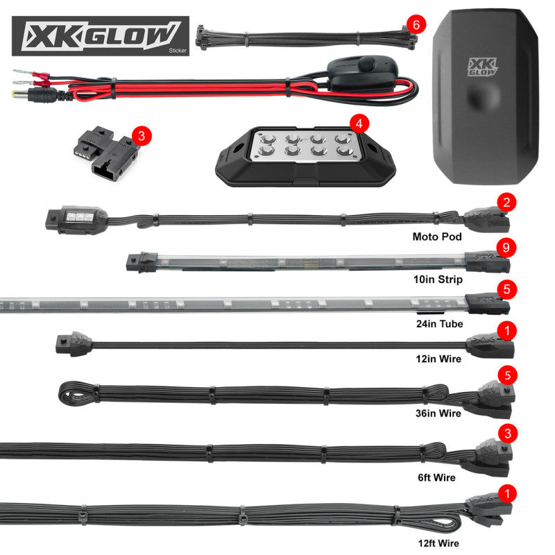 XKGLOW XK Glow LED Underglow Light Kit for Polaris Slingshot XKCHROME Smartphone App Controller (Advanced) XK-SLING-ADV XK-SLING-ADV User 1