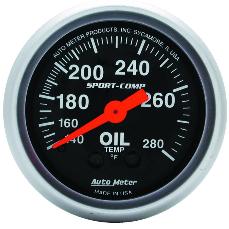 Autometer t Comp 3341 2" Oil Temp 140-280F Mechanical Gauge 3341 Photo - Primary