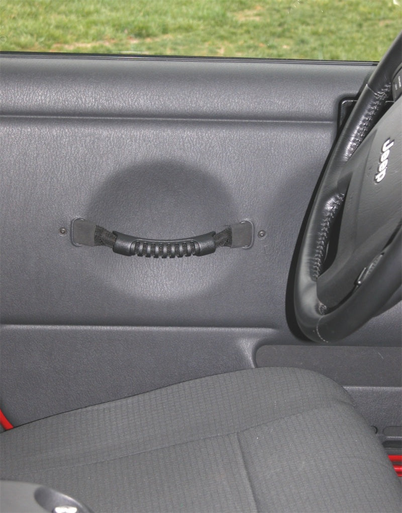 Rugged Ridge Door Pull Straps, Black; 97-06 Jeep Wrangler TJ 11826.01 Photo - Mounted