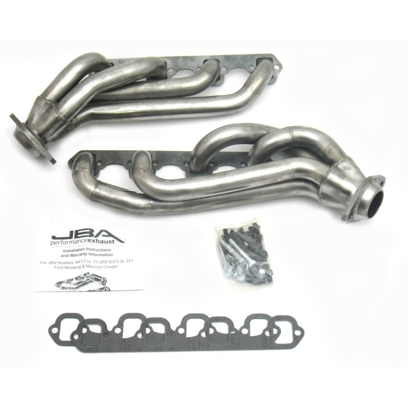 JBA 65-73 Ford Mustang 260-302 SBF w/GT40-P Heads 1-5/8in Primary Raw 409SS Mid Length Header 1650S-2 1650S-2 Photo - Primary