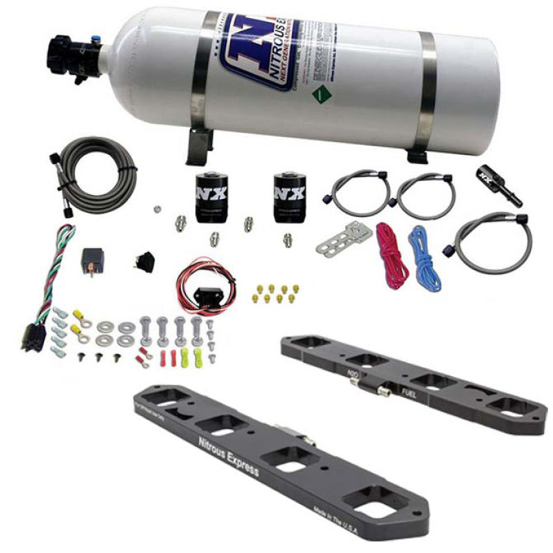 Nitrous Express Dodge Hemi 5.7L/6.1L/6.4L Direct Port Plate System w/15lb Bottle 20958-15 20958-15 Photo - Primary
