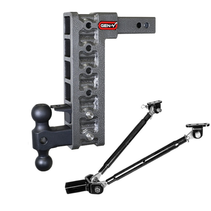 GEN-Y Hitch Gen-Y Mega Duty 2in Shank 12.5in Drop 10K Hitch w/GH-031 Dual-Ball/GH-032 Pintle Lock GH-326 GH-326 User 1