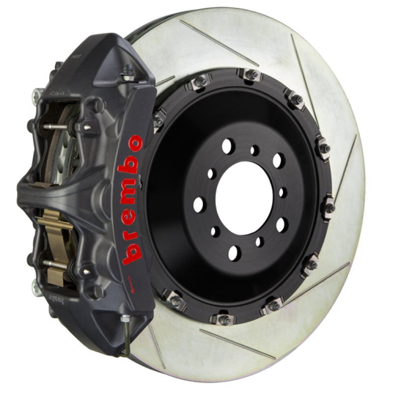 Brembo 03-13 Flying Spur Front GTS BBK 6 Piston Cast 411x34 2pc Rotor Slotted Type1 -Black HA 1L2.9501AS 1L2.9501AS Photo - Primary