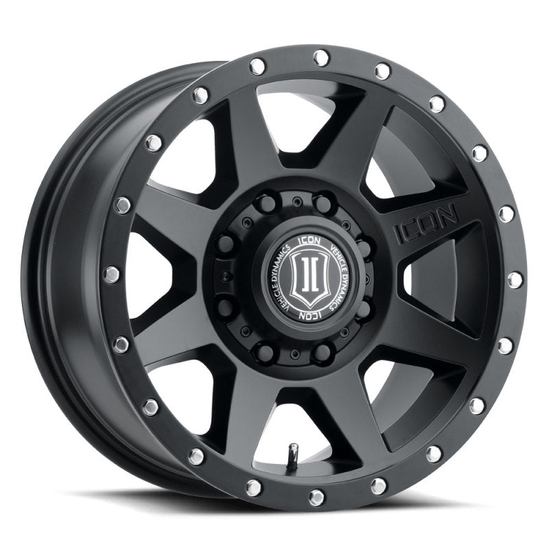ICON Rebound 17x8.5 8x170 6mm Offset 5in BS 125mm Bore Satin Black Wheel 1817858150SB 1817858150SB Photo - Primary