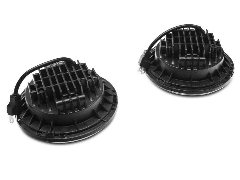 Raxiom 97-18 Jeep Wrangler TJ/JK Axial Series LED Daymaker Headlights- Chrome Housing (Clear Lens) J108043 J108043 Photo - Close Up