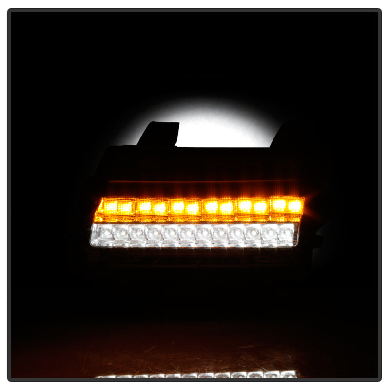 Spyder Jeep Wrangler 2018-2019 (LED Model Only) LED Front Bumper Lights - Sequential Signal - Chrome 5086792 5086792 User 5