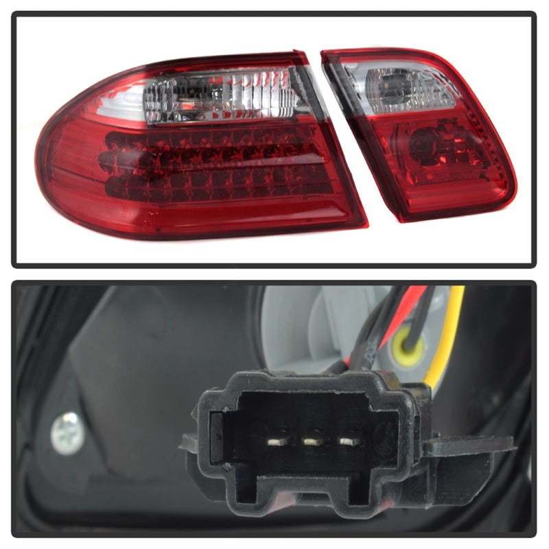 SPYDER Xtune Mercedes Benz W210 E-Class 96-02 LED Tail Lights Red Clear ALT-CL-MBW210-LED-RC 5020642 5020642 Photo - Unmounted