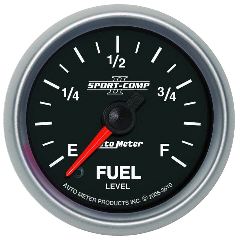 Autometer Fuel Level Gauge, 2 1/16", 0-280? Programmable, Sport-Comp II 3610 Photo - Primary