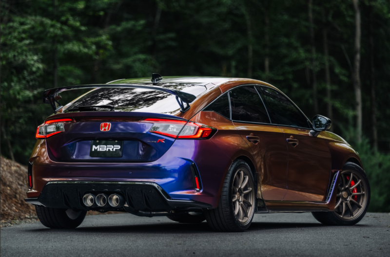 MBRP 23-24 Honda Civic Type R 2.0L T304 SS 3in Cat-Back Exhaust Triple Center Outlet w/ Burnt Tips S49023BE S49023BE User 1