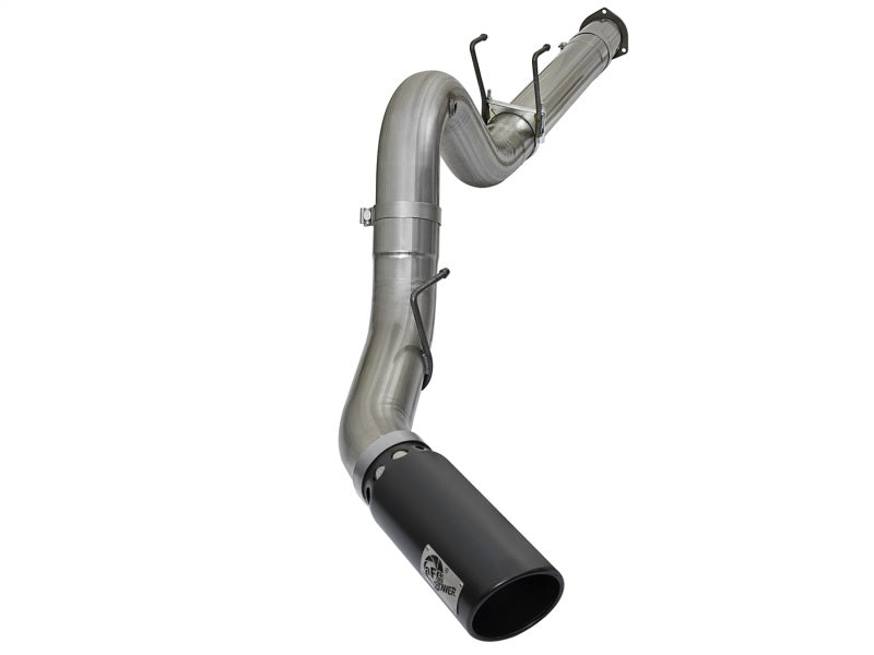 aFe Large Bore-HD 5in 409 Stainless Steel DPF-Back Exhaust System w/Black 49-43090-B Photo - Primary