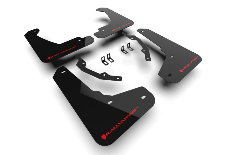 Rally Armor RAL UR Blk Flap/Rd Logo Body Armor & Protection Mud Flaps main image