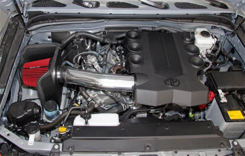 Spectre 10-18 Toyota FJ 10-15 4Runner V6-4.0L F/I Air Intake Kit - Polished w/Red Filter 9002 9002 Photo - Mounted