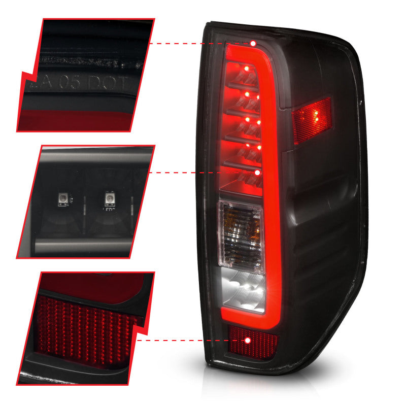 ANZO 2005-2021 Nissan Frontier LED Taillights Black Housing/Smoke Lens 311444 311444 Photo - Unmounted