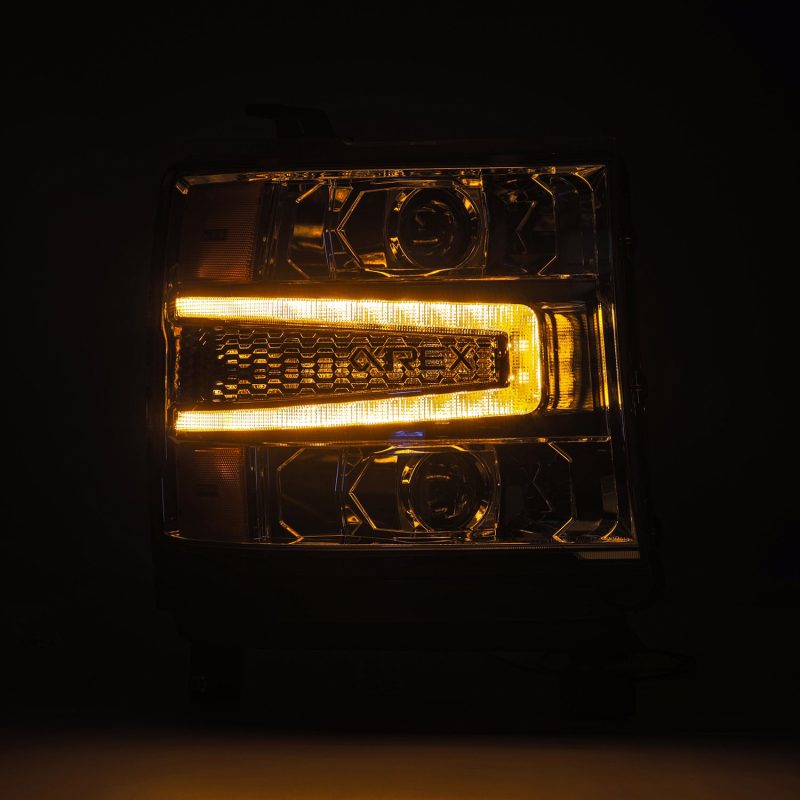 AlphaRex 16-18 Chevy 1500HD LUXX LED Proj Headlights Chrome w/Seq Actv Lgt / Seq Sig (Req PN 810023) 880235 880235 User 3