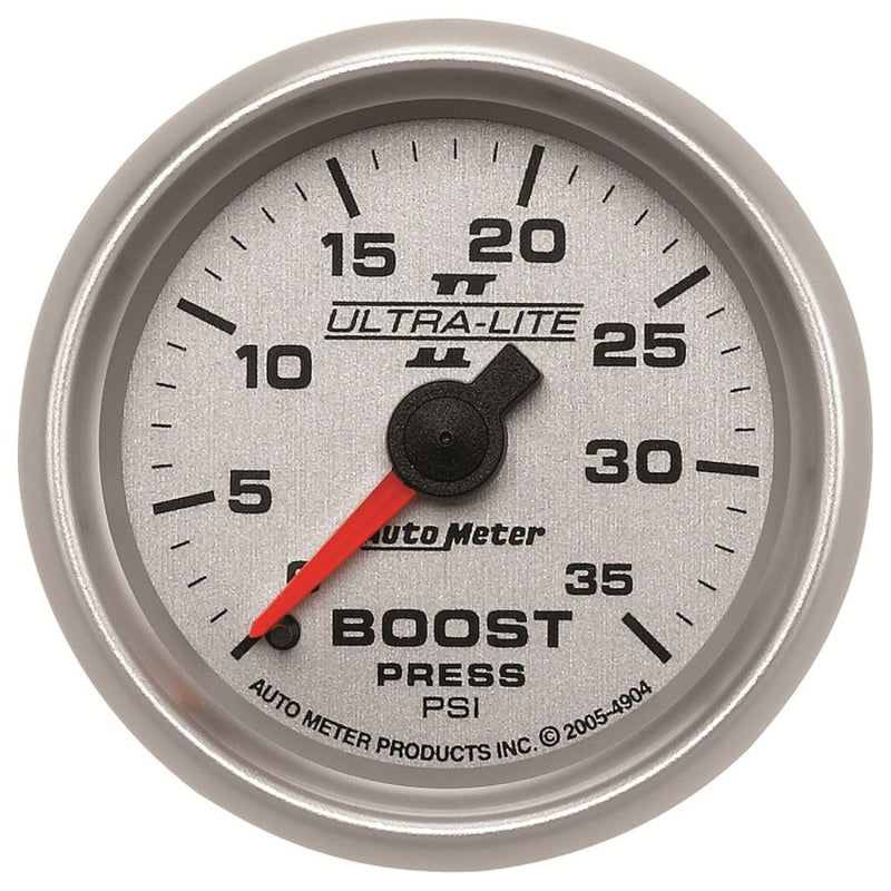 Autometer Gauge, Boost, 2 1/16", 35psi, Mechanical, Ultra-lite II 4904 Photo - Primary