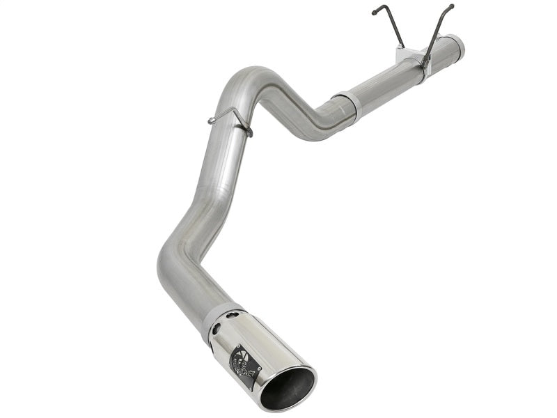 aFe Large Bore-HD 4in 409 Stainless Steel DPF-Back Exhaust System w/ Polis 49-42006-P Photo - Primary