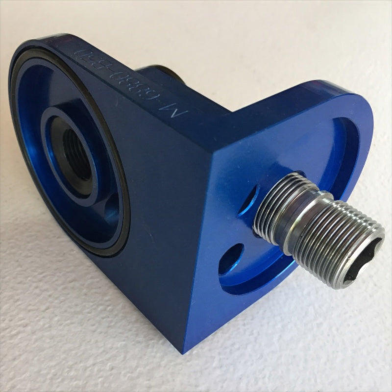 Ford Oil Filter Adapter w/ 3/4-16 Threads- Blue FRDM6880-B50 M-6880-B50 Photo - Unmounted