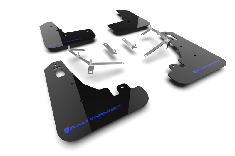 Rally Armor 2022+ Subaru BRZ / 2022+ Toyota GR86 Black UR Mud Flap w/ Blue Logo MF99-UR-BLK-BL MF99-UR-BLK-BL Photo - Primary