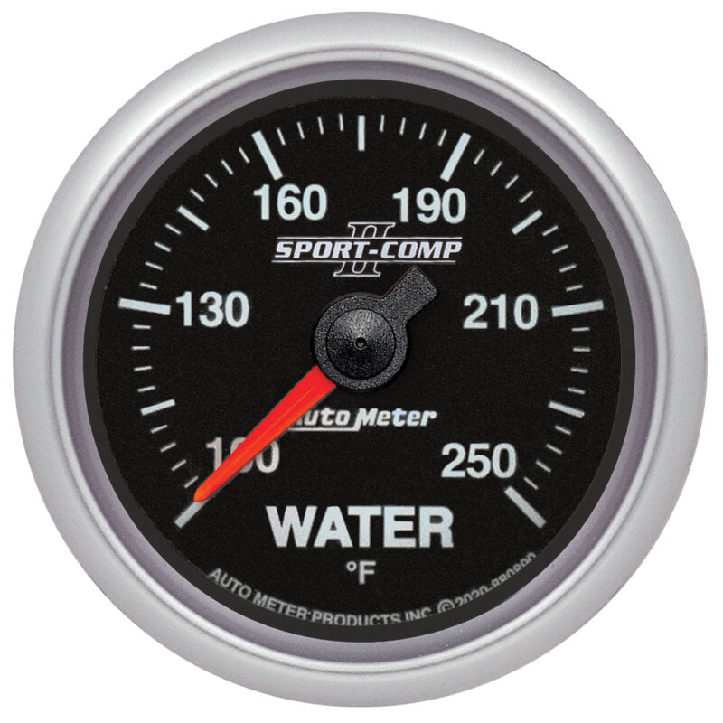 Autometer Sport-Comp II 2-1/16in 100-250F SPN 110 Water Temp Gauge 880890 880890 Photo - Primary