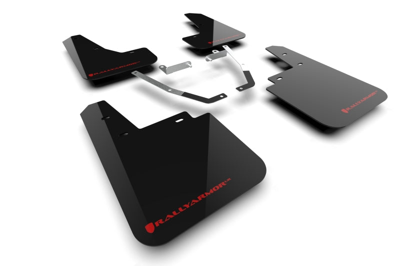 Rally Armor - 2024 Subaru Crosstrek (Wilderness Only) Black UR Mud Flap W/Red Logo - No Drilling Req MF116-UR-BLK-RD MF116-UR-BLK-RD Photo - Primary