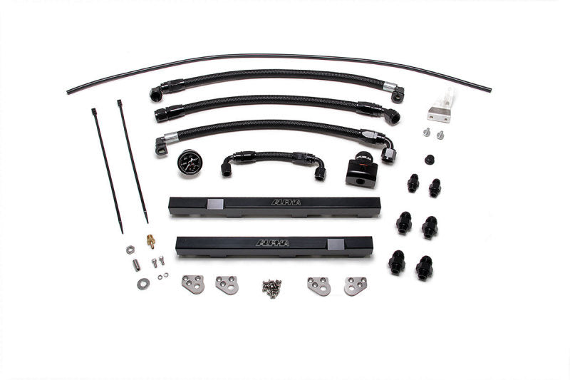 AMS Performance 2009+ Nissan GT-R R35 Alpha Fuel Rail Kit w/Regulator - Black ALP.07.07.0002-1 ALP.07.07.0002-1 Photo - Primary